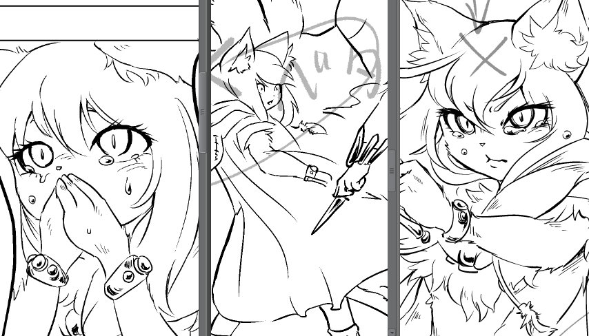 ヒメさん描くたびに色々な表情してくれて楽しいです(*'`)
(おかしいな…大体泣いてる…)#KeMoFan 