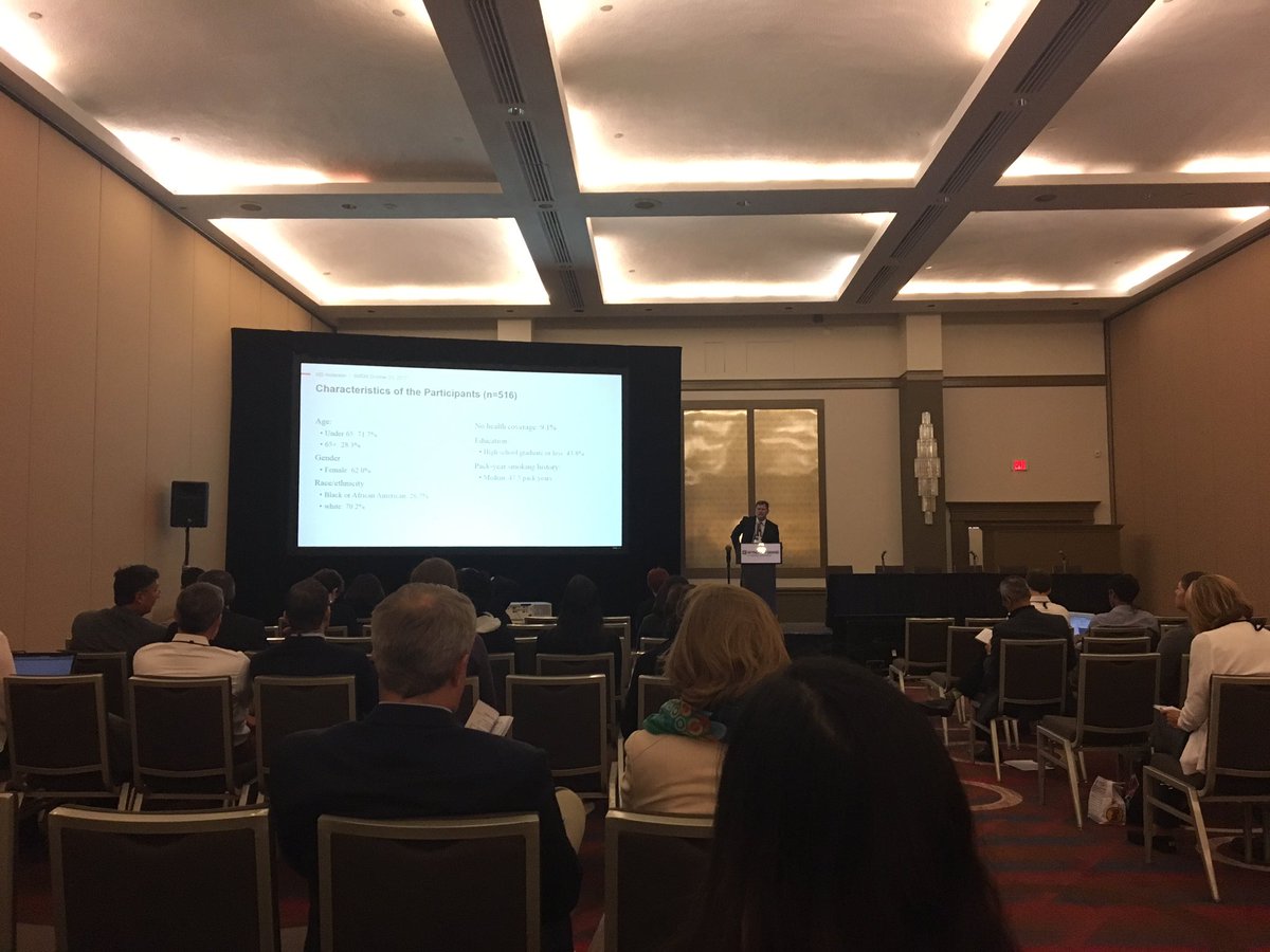 Dr. Robert Volk presenting some exciting findings from his <a href="/PCORI/">The Patient-Centered Outcomes Research Institute</a> study on the use of a lung cancer screening decision aid! #SMDM17
