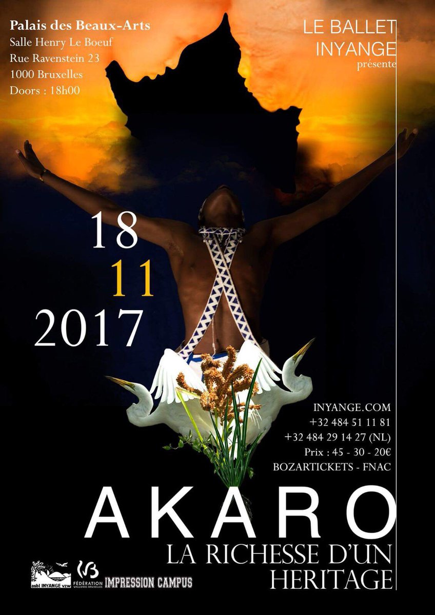 BalletINYANGE's tweet photo. Hi guys! Tickets for the show have arrived so get yours before they sold out! You can get them @BOZARbrussels or by contacting us in our DM! https://t.co/2mumlm0ttn
