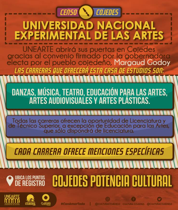 culturacojedes2's tweet photo. La Universidad de las Artes nucleo Cojedes, te espera. #CojedesPotenciaCultural 
#ConAmorTodo 
@MargaudPSUV https://t.co/hSJvqqzCvB