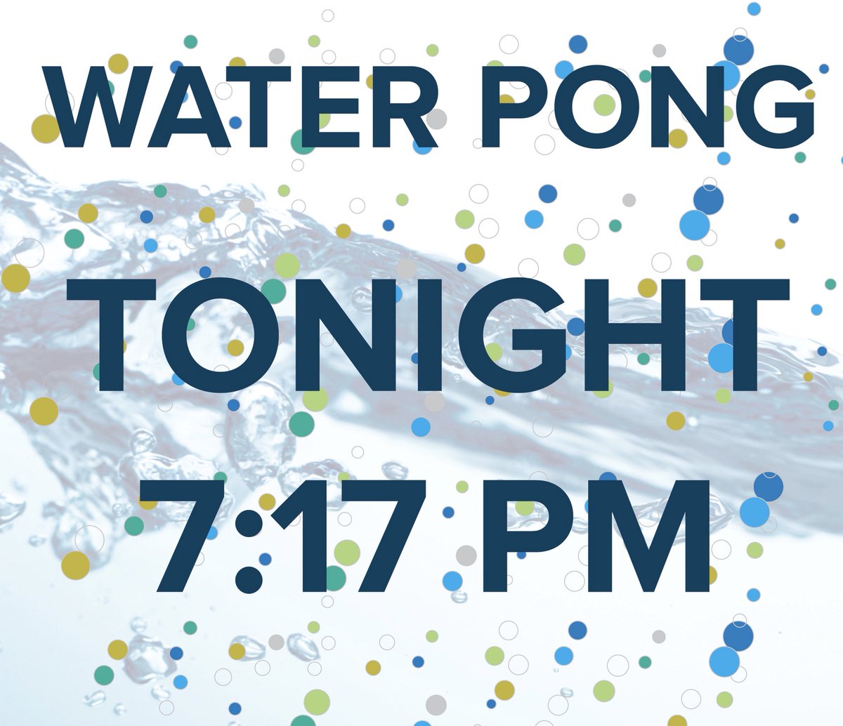 GoldenGatorYL's tweet photo. @TheGoldenGators Water Pong club is back! Come join the competition tonight in the Decatur Choir Room. https://t.co/86b7GySyQU