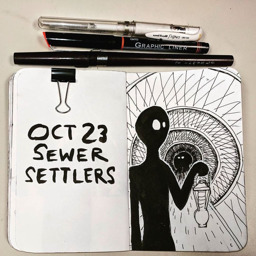ivoryocean's tweet photo. Maybe we should go back, Ghostie 😨 #inktober2017 + #drawlloween2017 #sewersettlers #shadowdude #ghostie #ink #art … https://t.co/Gtb4GQz2fm https://t.co/x7sNiLaBxs