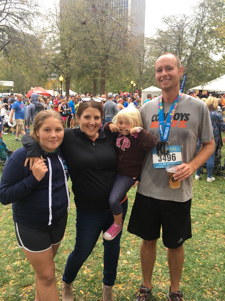 BigSisAddi's tweet photo. Really proud of my Dad! He completed his first half marathon on Saturday!! Way to go @MrRubey #kansascitymarathon https://t.co/i9gFP73cLv