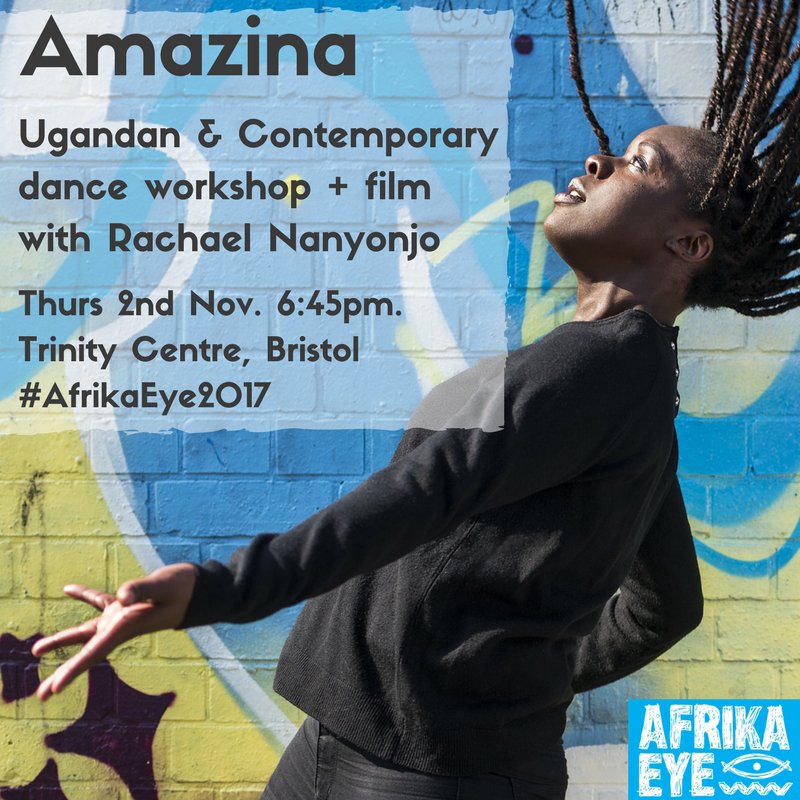 AfrikaEyeFest's tweet photo. #AMAZINA: explosive & passionate! Explore Ugandan & contemp dance w. @RachaelNanyonjo at @TrinityBristol #Bloom17
https://t.co/9SNiJpG4SX https://t.co/2uDKm4ZsYA