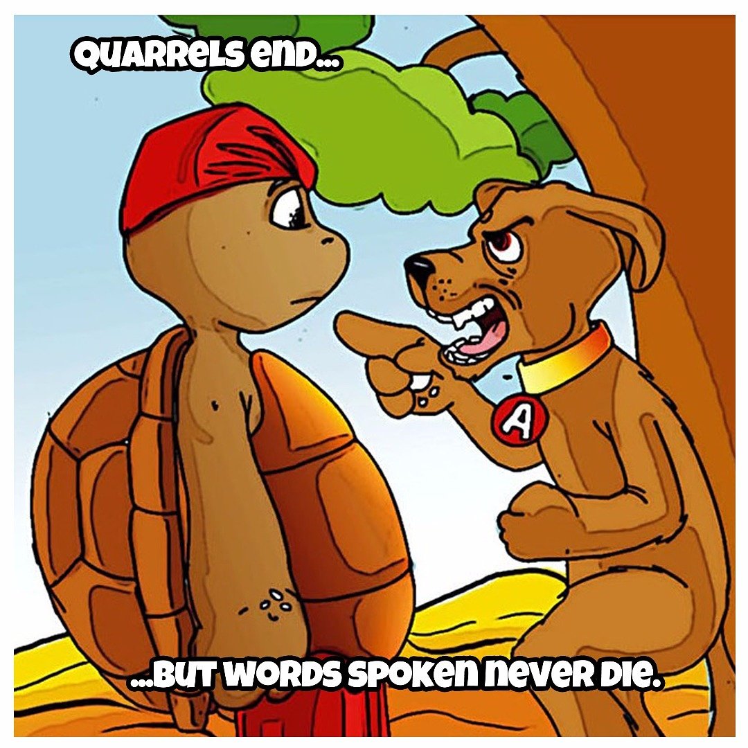 AjapaNG's tweet photo. Be careful what you say when you're angry... #proverb #proverbs #art #illustration #cartoon #familyfun https://t.co/Gr06CwI0h9
