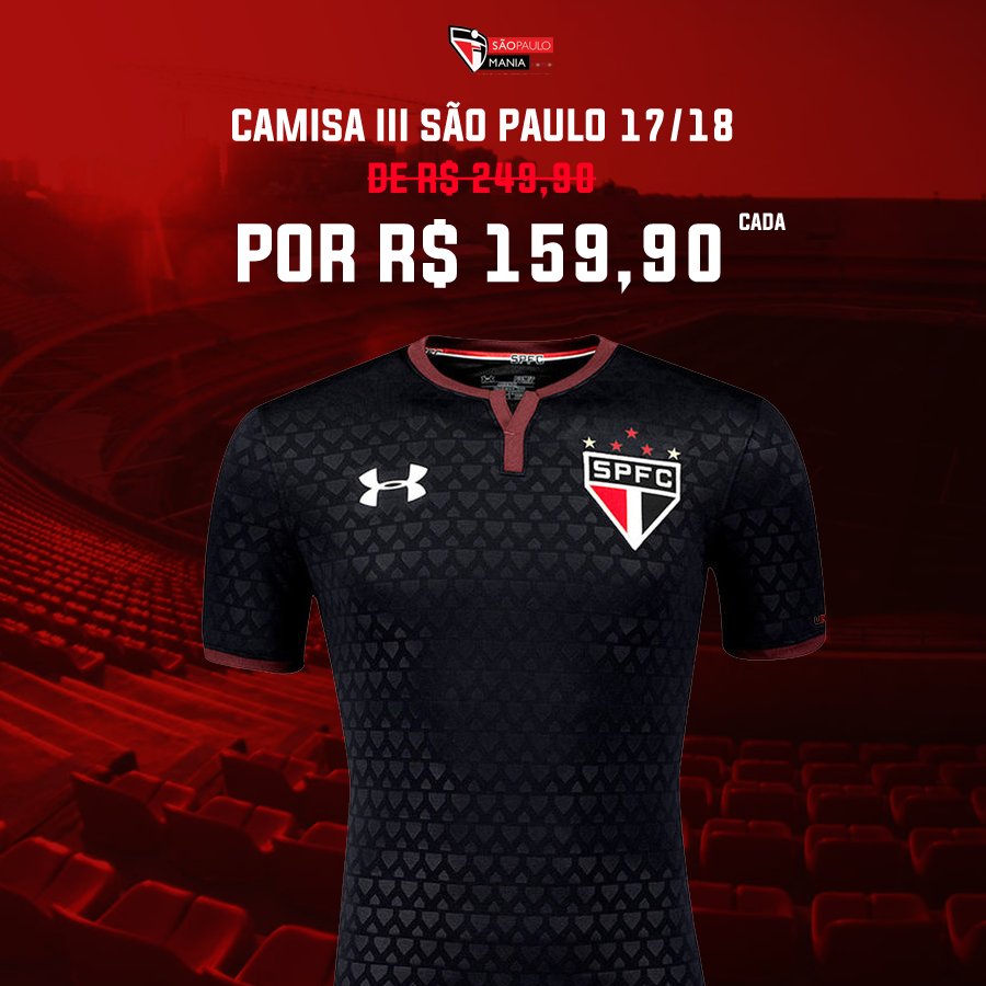 SAOStoreOficial's tweet photo. Promoção Relâmpago na camisa III do Tricolor! Apenas R$ 159,90, corre que é só hoje! Compre aqui: https://t.co/BauwEoicSZ https://t.co/MS7IvjpTR4