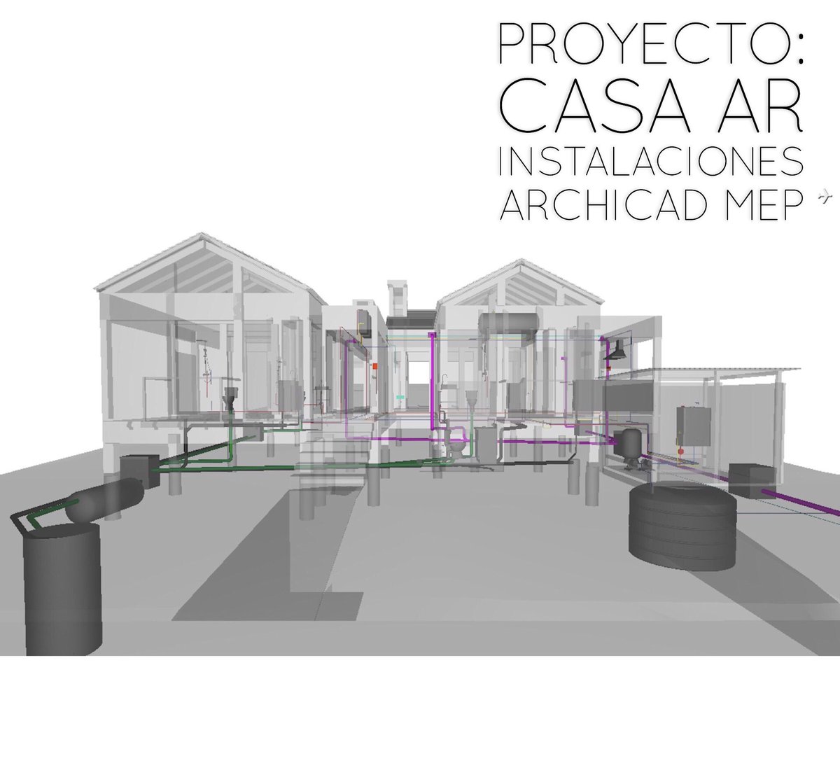 Proyecto de diseño y modelado de instalaciones #MEP con <a href="/ArchiCAD_LA/">ArchiCAD_LA</a>  #5DMx #bim #ARCHICAD  #modelado #graphisoft