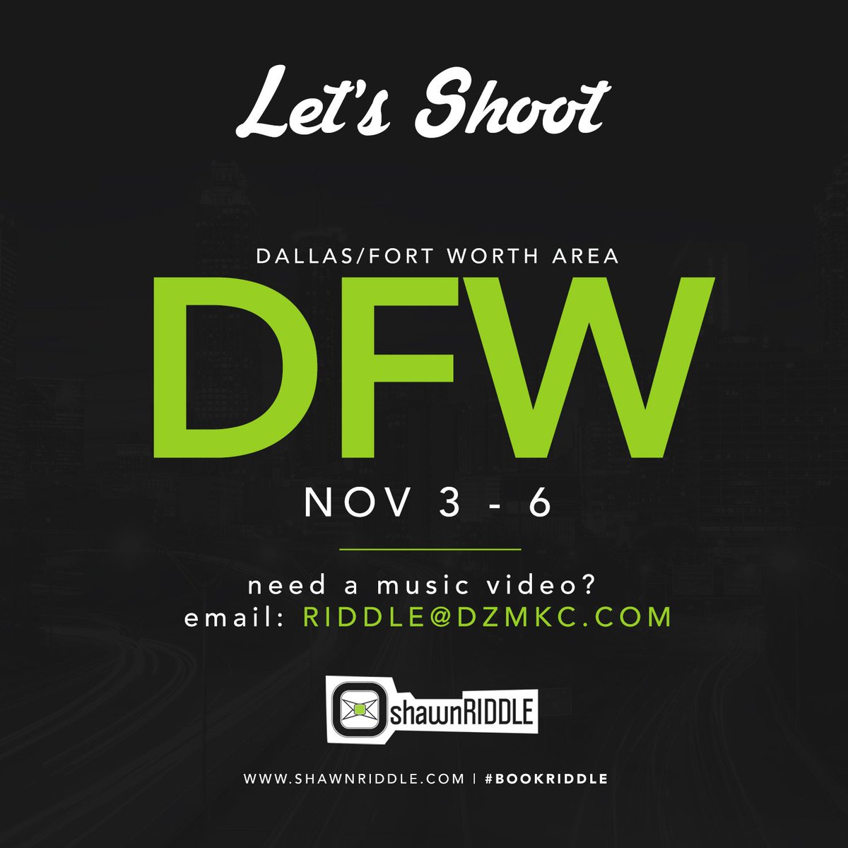 shawnR1DDL3's tweet photo. Headed to Dallas on the 3rd, after I leave LA... who needs a video down there? 🤔 Let’s work! — https://t.co/sIbQgJNTZu | #bookRIDDLE 🎥 https://t.co/hOs4lafFUy
