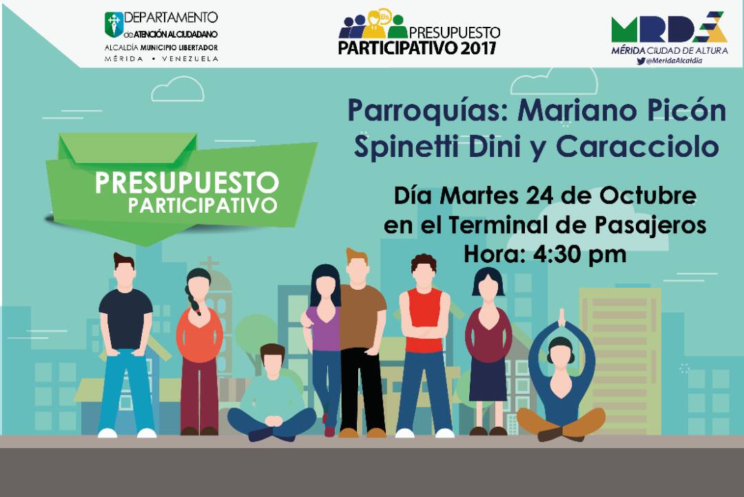 MeridaAtencion's tweet photo. Este martes 24 de octubre 4pm en el terminal de pasajeros tendremos la Asamblea del Presupuesto Participativo para las parroquias:👇Acércate! https://t.co/u75Ea8liw9