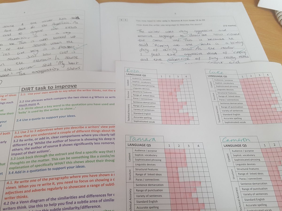 hannah_355's tweet photo. I ❤ @Team_English1.Marked mocks using @amforrester1's codes and an adapted version of @MsBirkett237's skill meters.Saved me hours.Thank you🤗 https://t.co/sY95utEcUu