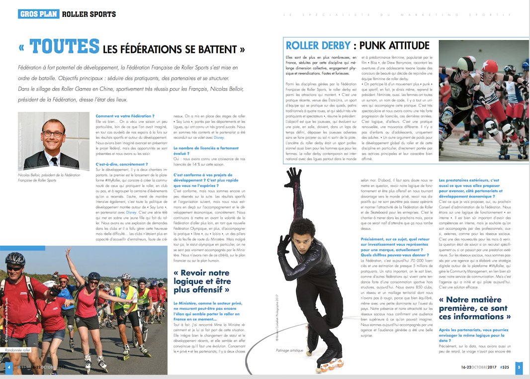 guillaumebertel's tweet photo. Dossier sur le développement de la @FFRollerSports Roller dans Sport Stratégies #ComquestRP https://t.co/C7Uc1GiAll