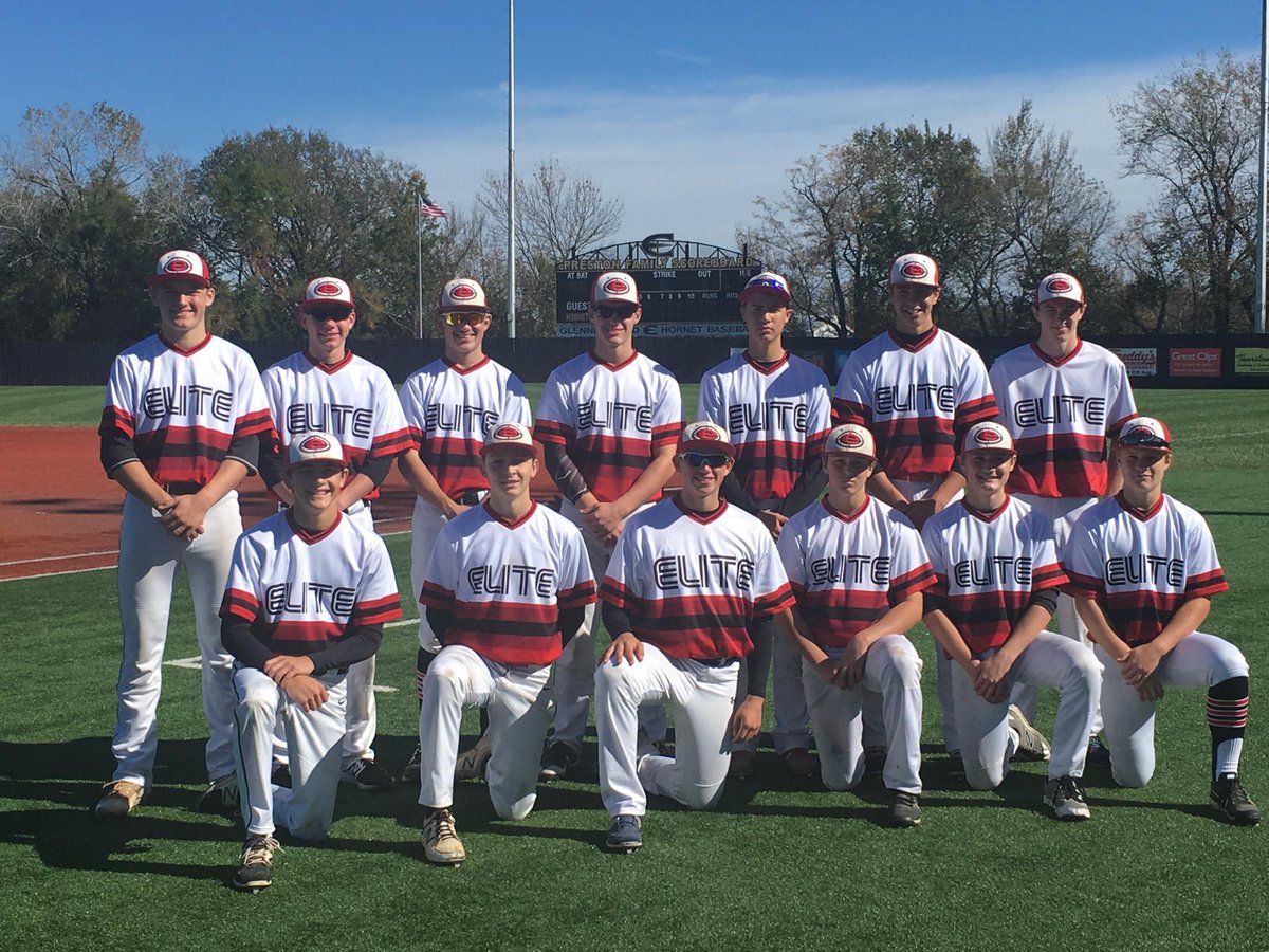 OEliteBaseball's tweet photo. Thank you Emporia State (@ESUBaseball) for hosting us this weekend!  #EliteRed16U #EliteBlack15U https://t.co/ZMRD4Ydot5