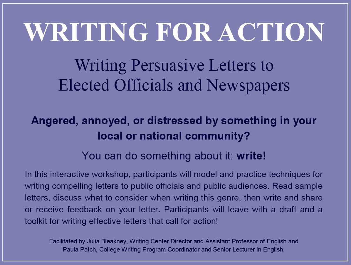 ElonCWE's tweet photo. TOMORROW! Writing for Action - Writing Persuasive Letters to Elected Officials and Newspapers #elonwrites
 REGISTER: https://t.co/rZ6nOFq5x4 https://t.co/6ctXWqAHP3
