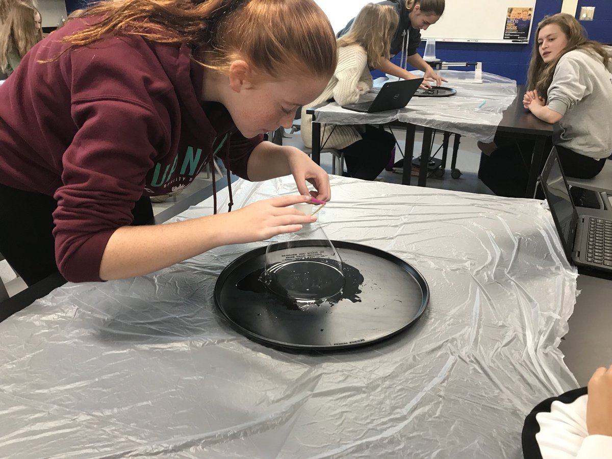 deemeister70's tweet photo. #eahsgo Simulating cell membranes by making large bubbles in Honors Bio. What can we get into and out of our ‘cells’? https://t.co/r7jzrG5Sxo