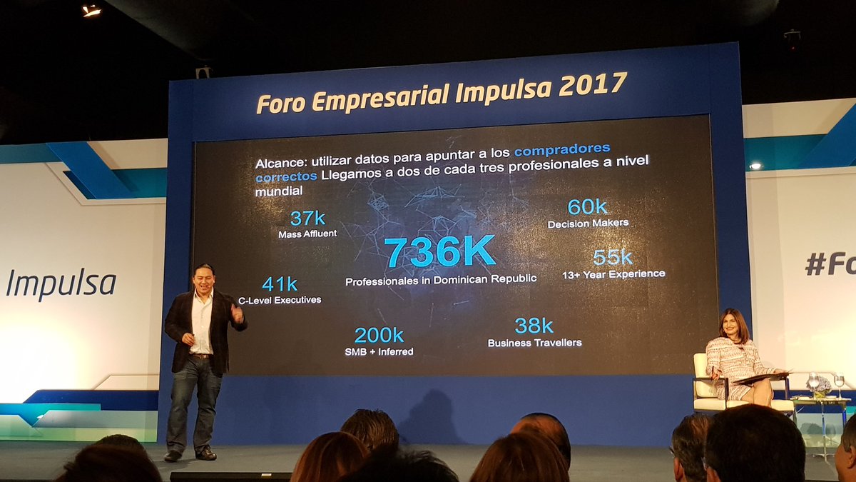 MiteNishio's tweet photo. 736 mil usuarios tiene @LinkedIn en Rep. Dominicana. 60 mil de ellos son decision makers. #ForoImpulsaPopular https://t.co/AVuagtp4cY