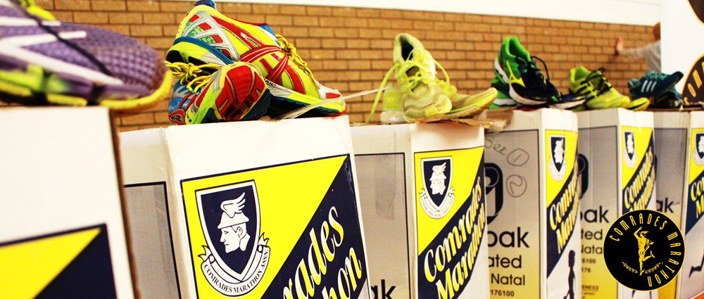 Comrades Marathon runners from Brazil donated 500+ pairs of running shoes for needy runners and children: bit.ly/EthemShoes