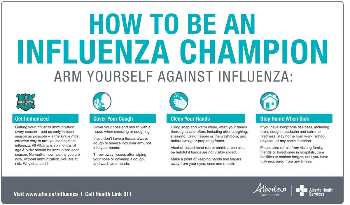 Alberta's influenza immunization program begins today. For more info visit ahs.ca/influenza or call Health Link at 811. #FightFlu