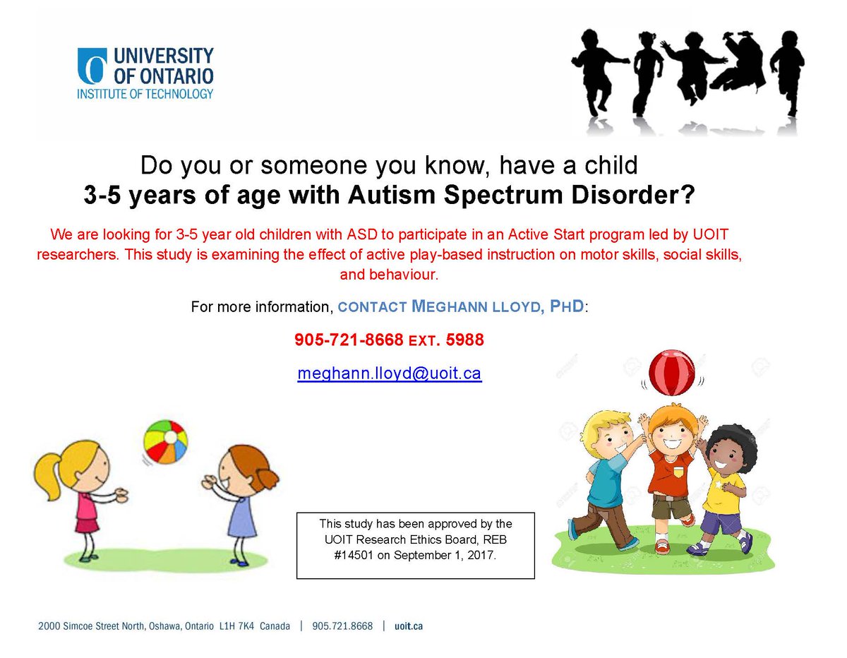 GrandviewKids's tweet photo. Study for children 3-5 with Autism Spectrum Disorder. Free 12 week group play-based motor skill intervention. See flyer for more information https://t.co/QvEl8rWXGS