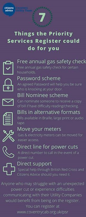 BigDiffScheme's tweet photo. If you're over 60; registered disabled; hearing/visual impairment; or have long term ill-health sign up for the PSR! https://t.co/RZGTt2k78i https://t.co/g3h7fTiv7r