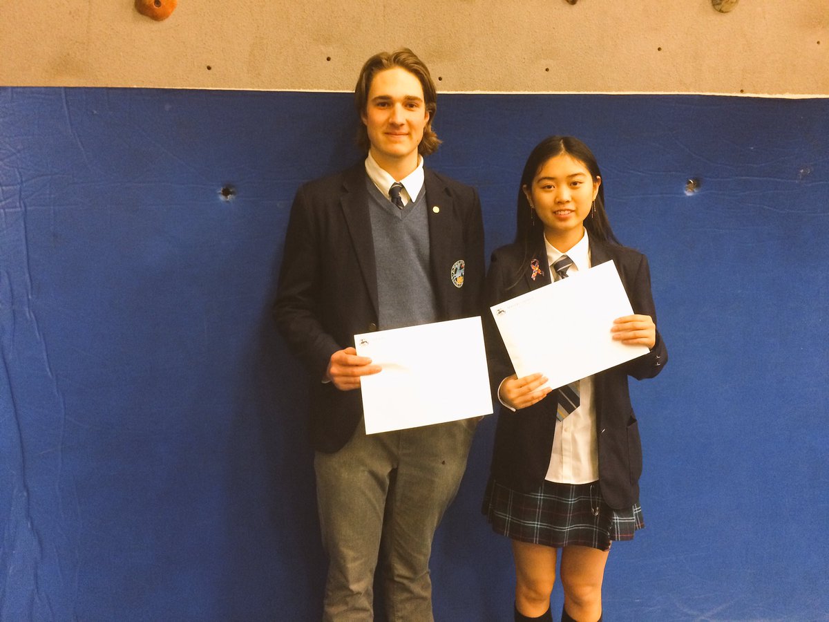 DukeofEdAppleby's tweet photo. Congratulations to Braeden Kerr (S2) and Tianmi Liu (S1) on achieving their Silver DoE Award! https://t.co/BH7EtdtkRN