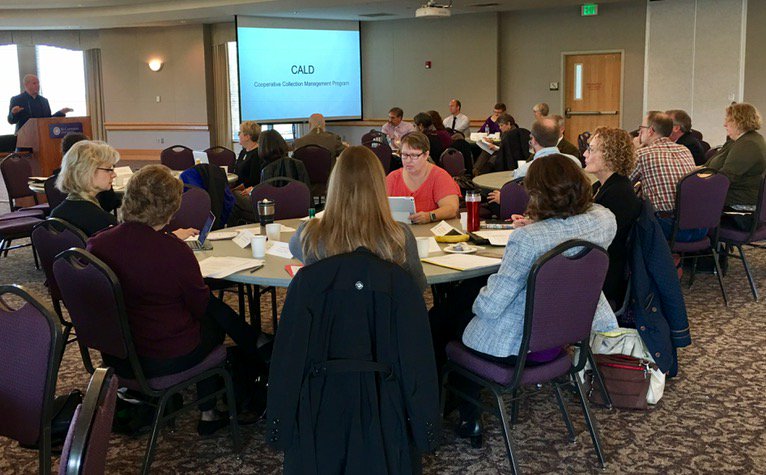 tamhalve72's tweet photo. #CALDmtg2017 @MinitexMN @StKatesLibrary welcome Council of Academic Library Directors! https://t.co/AM8ALpBLAl