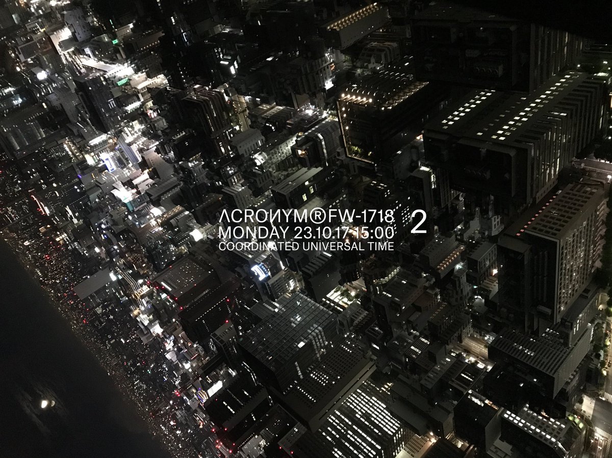 erlsn's tweet photo. ΛCROИYM® FW-1718 ... 2 ... 23.10.17 ... 15:00 UTC ... 17:00 CEST (UTC +2) ... #acrnm.com ... #acronym #ΛCRИM https://t.co/Yb8xFfpokD
