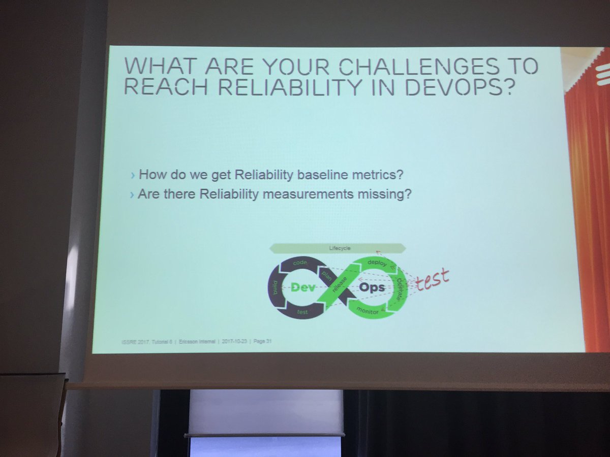 aitorarrieta's tweet photo. Nice discussion in the tutorial on "testing reliable sw in an agile context" by @DrSEldh and @KrisAnkarberg #issre2017 https://t.co/ryLgVhBTw3