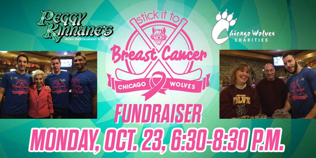 CW_Wolfpack's tweet photo. We hope to see everyone at @PeggyKinnanes tonight 6:30-8:30p! #breastcancerawareness #stickit #chicagowolvescharities #arlingtonheights https://t.co/Uzrh53n7b5