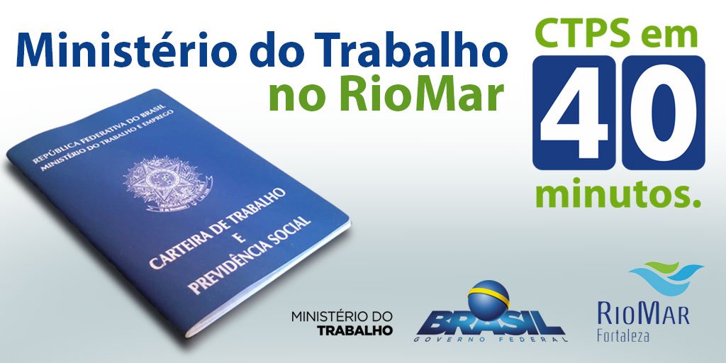 mintrabalhobr's tweet image. 📣 Emita sua Carteira de Trabalho em menos de uma hora na Agência RioMar. 😲 Agende o melhor dia para você 👉 bit.ly/1k6lYPJ.