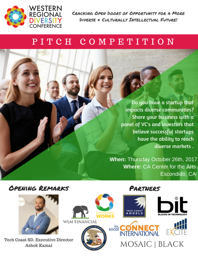 BiT_SanDiego's tweet photo. @thediversitycon is still accepting submissions for the #pitchcompetition. Deadline to apply is Tues 10/24 https://t.co/2tdKqBt2ht https://t.co/locGa8XdCO