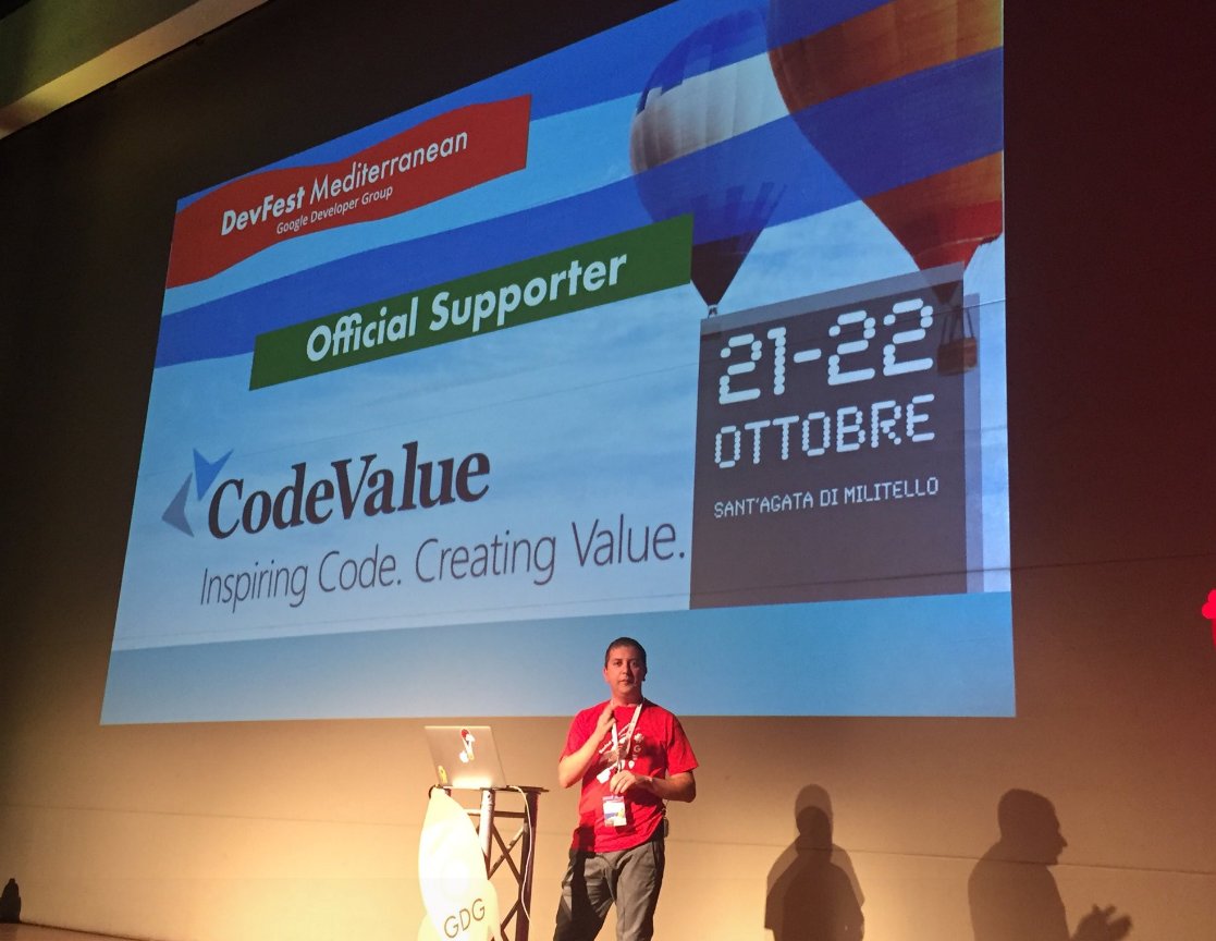 CodeValue's tweet image. #CodeValue official sponsor at @gdgcatania