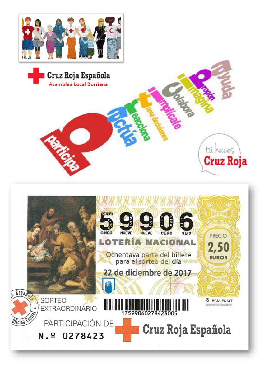 Recuerda que con una participación de Lotería de Navidad estas ayudando a los mas necesitados.
Muchas gracias por tu colaboración