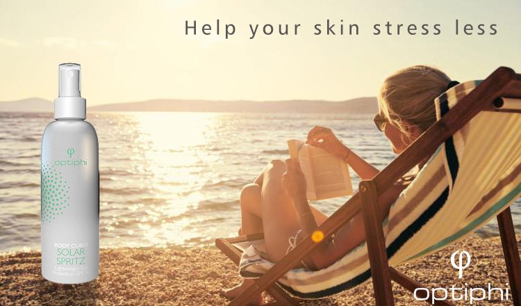 optiphi's tweet image. Heat Shock Proteins in the Solar Spritz SPF30 help your skin manage heat-stress.  #whoneedsstress #stressless