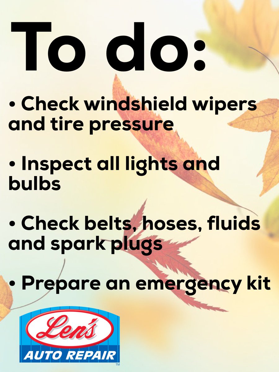 LensAutoRepair's tweet image. There's no better time to make sure your vehicle is ready for winter! Here are a few things you should do to prepare.