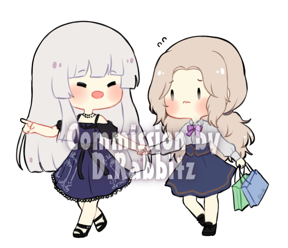 LCVN_Roselia's tweet photo. (แปะรูปคู่กับน้องทาสที่คอมมิชจากคุณ D.Rabbitz สวนทางกับบรรยากาศอีเวนต์ ()) https://t.co/1YXMsTv0M8