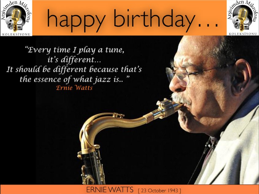 Happy birthday Ernie Watts...
Born on this day in 1945.  