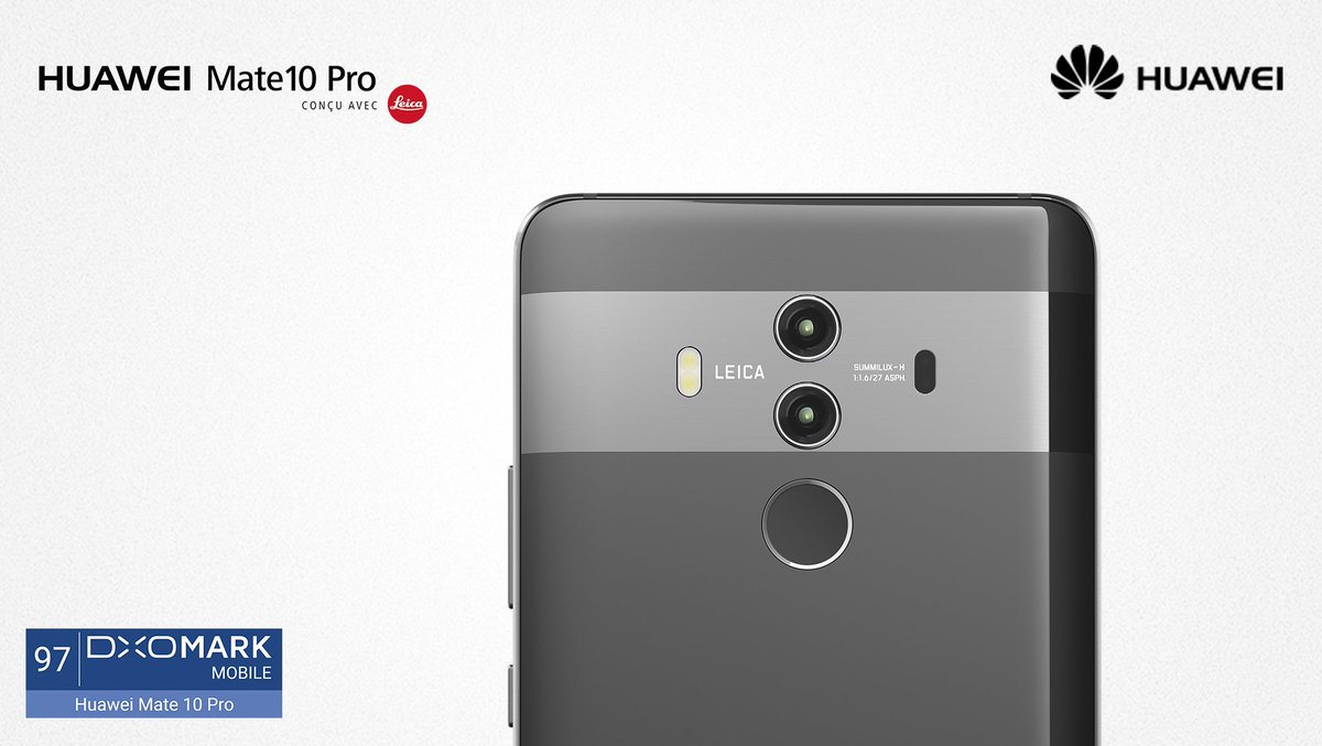 huaweimobilefr's tweet photo. Le Huawei #Mate10Pro obtient la certification DxOMark avec la note de 97, ce qui en fait le meilleur smartphone en France pour la photo ! 📱📸 https://t.co/OS2GndGc2b