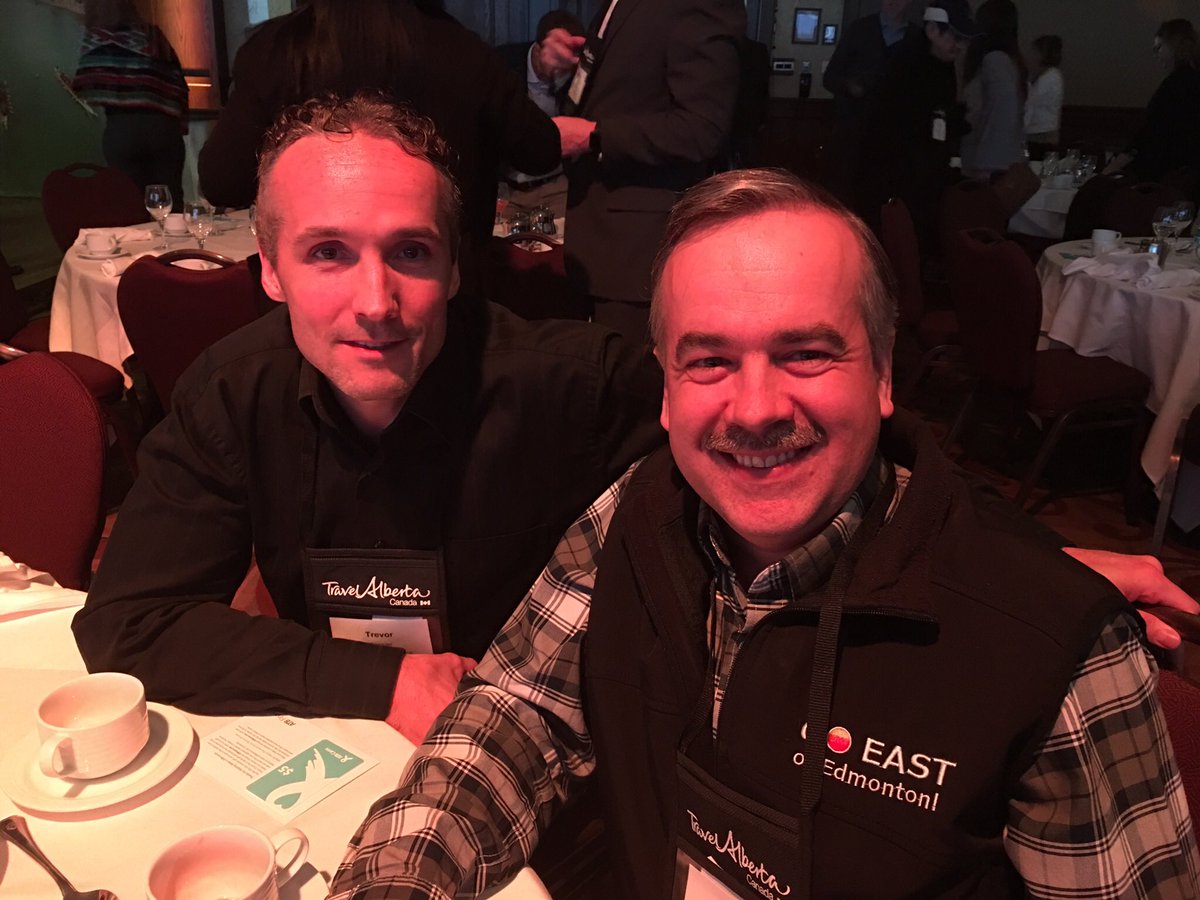 <a href="/kevingomediaguy/">Kevin D. Kisilevich</a> and <a href="/strongcoffee/">Strong Coffee Marketing</a> talking over some digital marketing ideas at @TravelAlbertaCo #taic