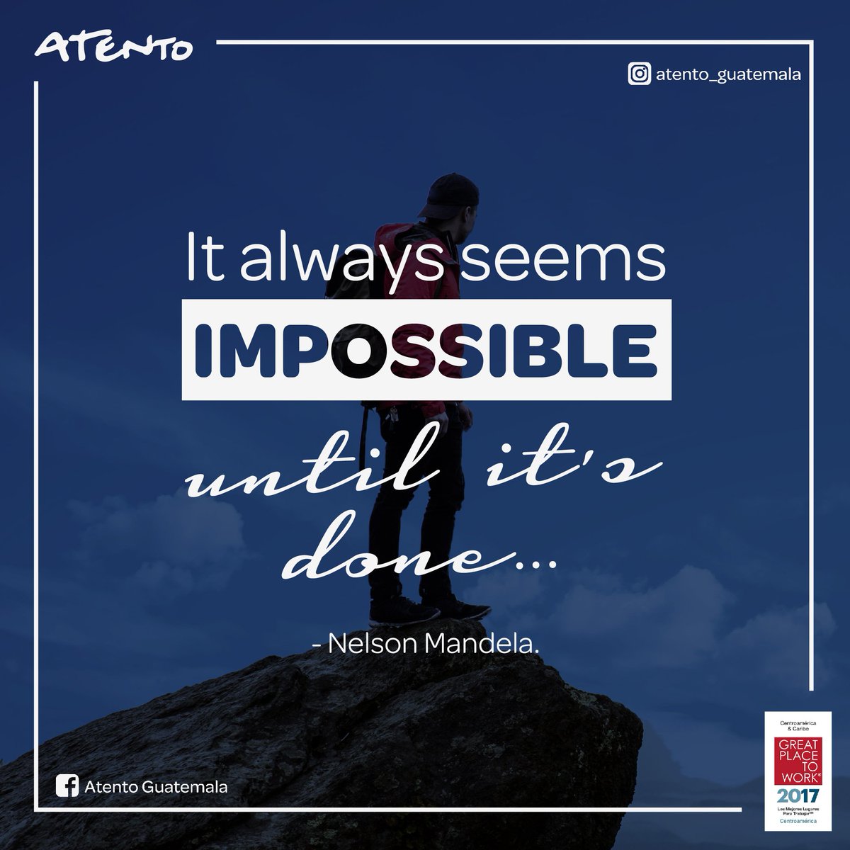 TalentoAtentoGT's tweet photo. Everything is possible... 😉💪
Hope you have a wonderful week! https://t.co/Kx4CU2i717