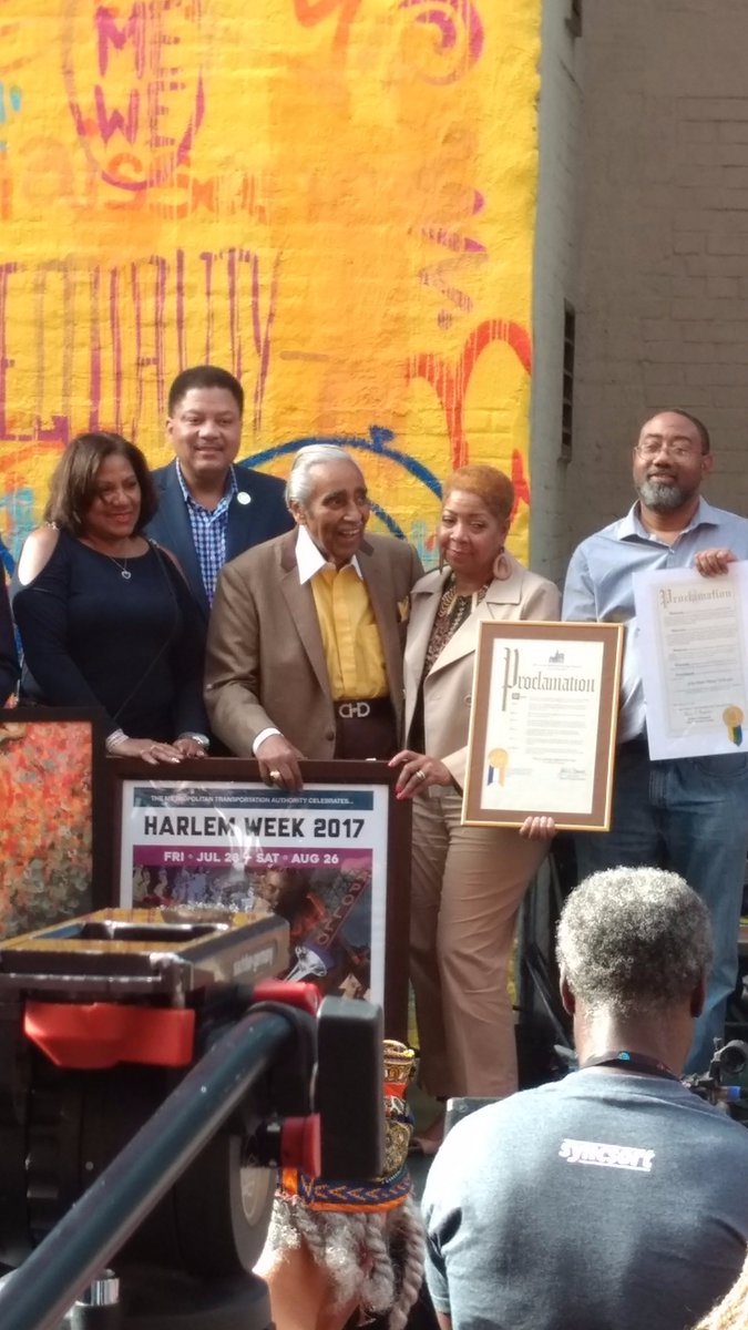 charlesbrangel's tweet photo. Yesterday at a celebration of the 100th anniversary of the birth of jazz legend Dizzy Gillespie. #harlem #dizzygillespie #jazz #ny https://t.co/c5IXDlTOsc