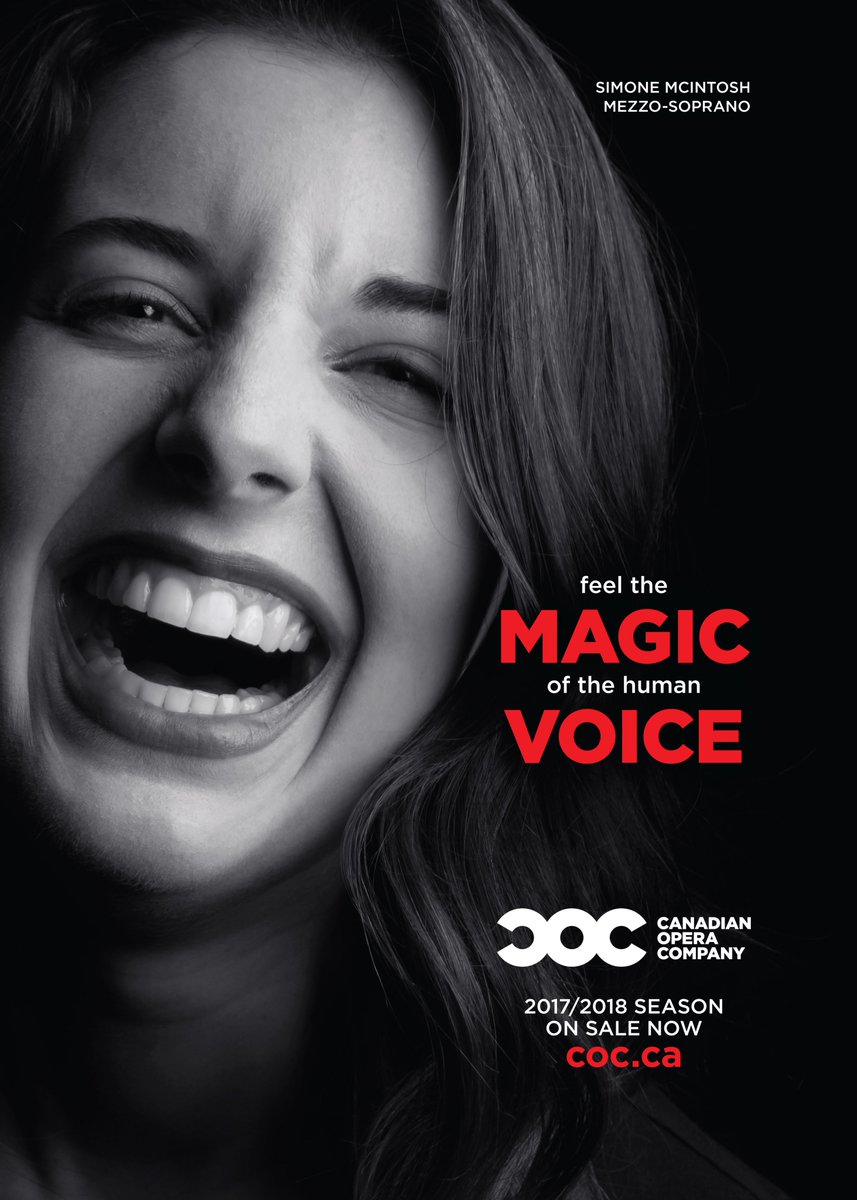 CanadianOpera's tweet photo. Feel the Magic of the Human Voice and experience... laughter. #PowerOfOpera ๐ธ: Sam Gaetz. Creative: BT/A Advertising. https://t.co/ZjoYEkuolA