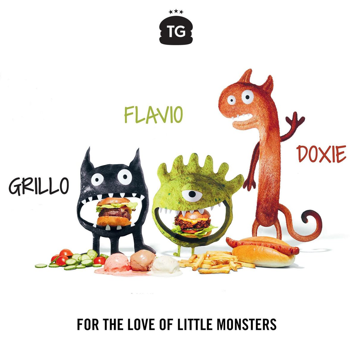 Onze nieuwe KIDS MENU. Introducing Grillo, Flavio en Doxie. Enjoy!