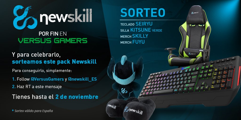 Versusgamers's tweet photo. ¡Celebramos la unión con @Newskill_ES con este BRUTAL sorteo!, para participar:

- Sigue a @Versusgamers y @Newskill_ES
- RT este tweet https://t.co/t1CbV1uHHA