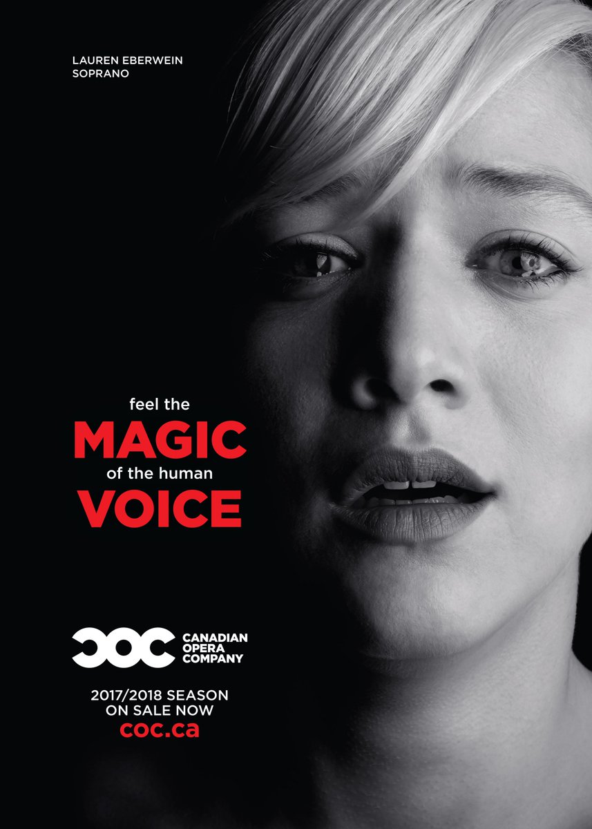 CanadianOpera's tweet photo. Feel the Magic of the Human Voice and be moved to... tears. #PowerOfOpera ๐ธ: Sam Gaetz. Creative: BT/A Advertising. https://t.co/1xmS1N51sm
