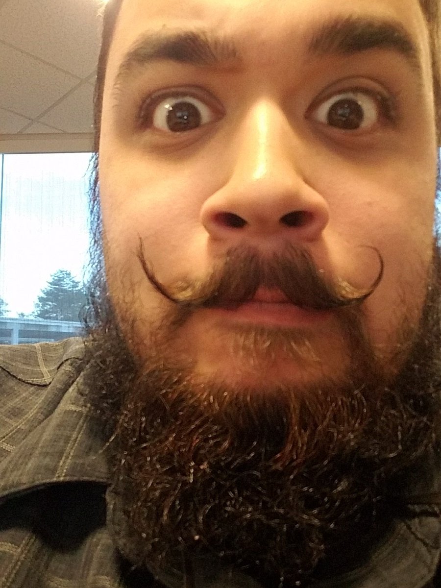 The_Derbinator's tweet photo. #MoustacheProblem #12:
Moustache curl begins to break from not applying enough wax.
Attempt to fix.
Attempt removes additional wax.
Despair. https://t.co/q727l2ym6n