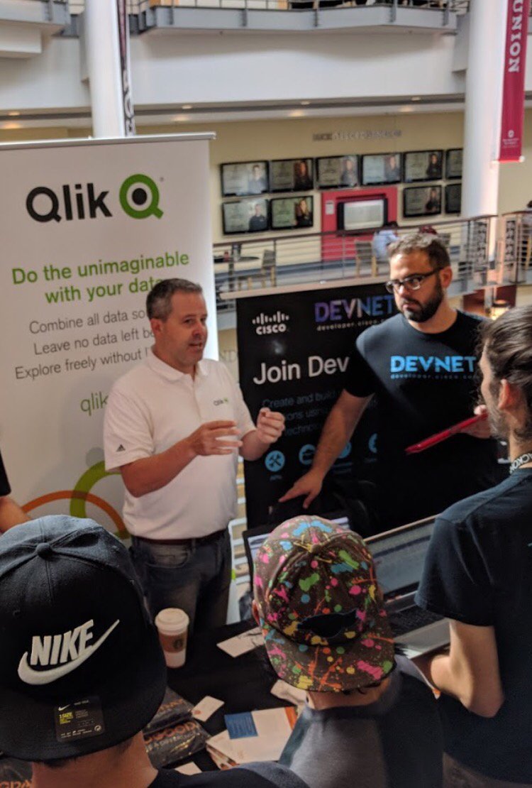qlikdeveloper's tweet photo. Big thanks to #hackOHIO organizers &amp; participants — we had a blast! So many 🆒 projects too. Keep hacking &amp; let us know how #Qlik can help. https://t.co/EG2PrhCEgs