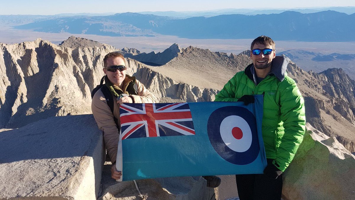 lowto_high's tweet photo. THE EAGLE HAS LANDED; after 24hrs, 14505ft reached! #RAF100 #raf100usa #perardua https://t.co/NjMkCrMf3h