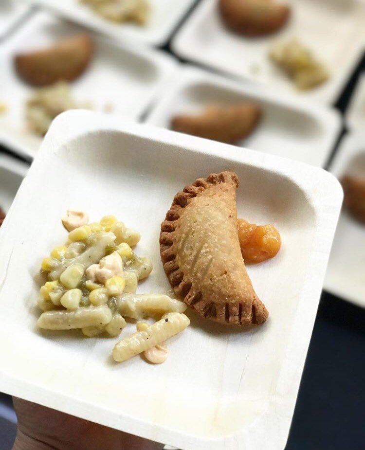 MizunaDining's tweet photo. Braised Pheasant Hand Pie with Cavatelli, Elotes &amp; Lime Aioli at the #StarChefsCongress #cookyourculture https://t.co/Y60sNAVDmI