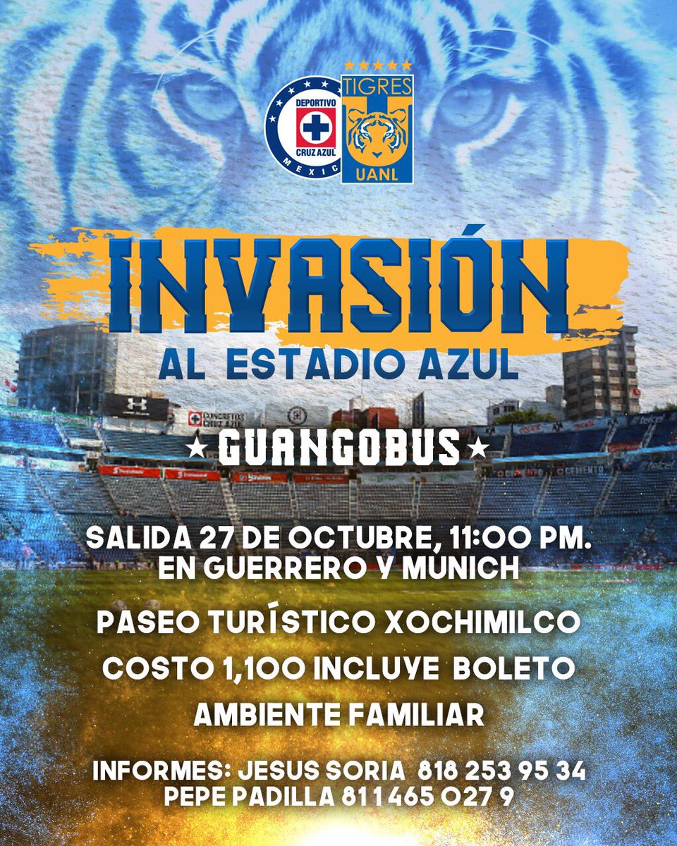 GuangosFc's tweet photo. INVASION TIGRE!!!!! 

*playera de regalo de la Invasion !!!! 🐯🐯 https://t.co/5ol0xP8eh2