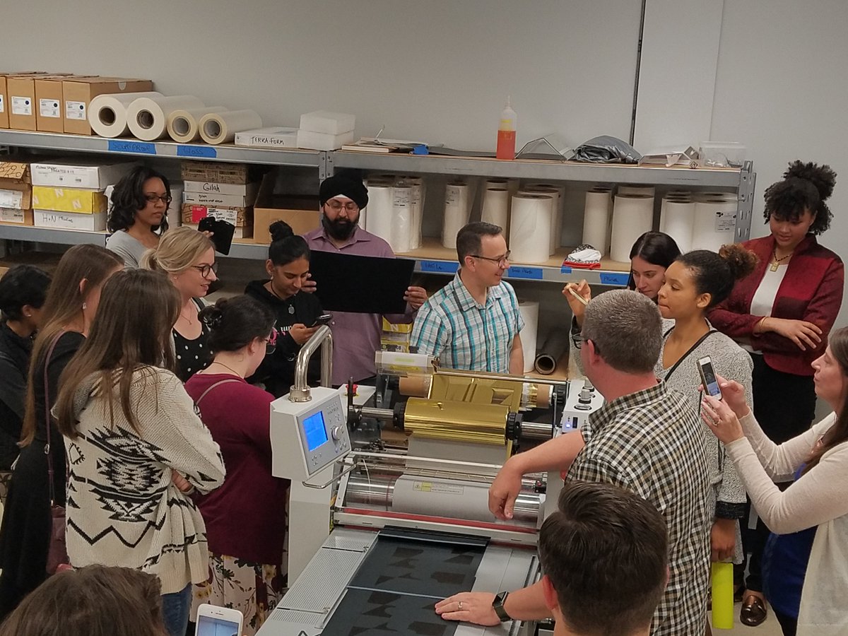 Indigo White Ink and Digital Foil Stamping Demo for AIGA Baltimore Design Week...
#bmoredw17 <a href="/aigabaltimore/">AIGA Baltimore</a> #print
